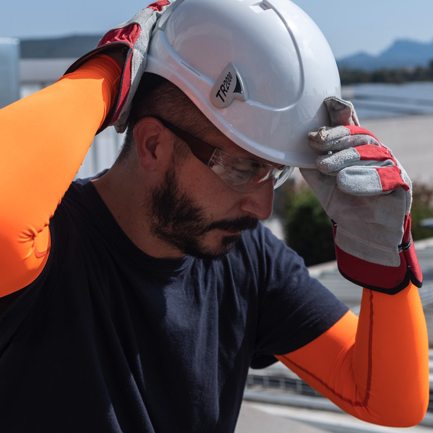 ARM SLEEVES - SOLID ORANGE FLUORO